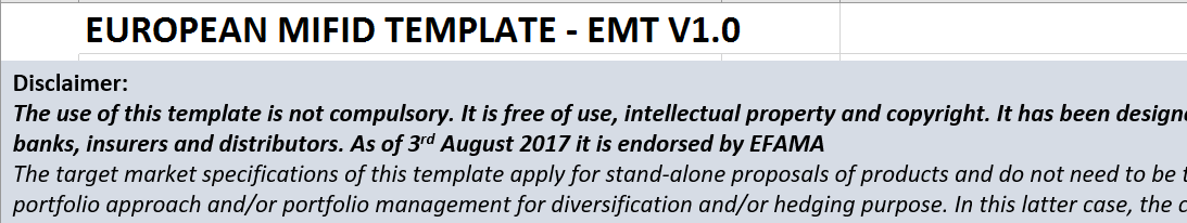 Changes in EMT section